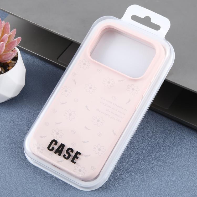 For iPhone 15 Pro Max Large Hole Daisy Floral Printed Liquid Silicone Phone Case