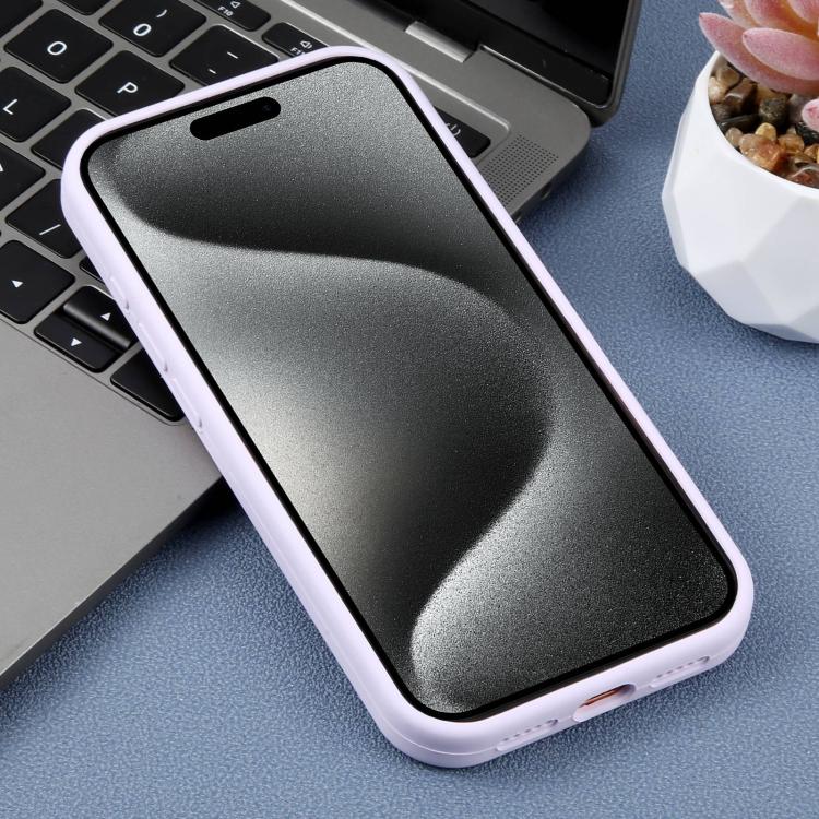 For iPhone 15 Pro Max Large Hole Daisy Floral Printed Liquid Silicone Phone Case