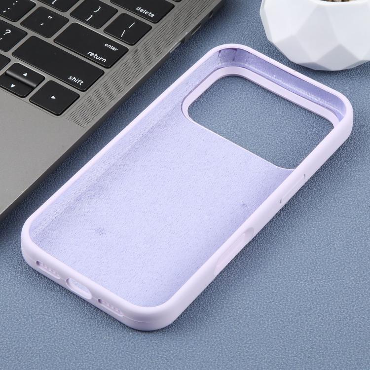 For iPhone 15 Pro Max Large Hole Daisy Floral Printed Liquid Silicone Phone Case
