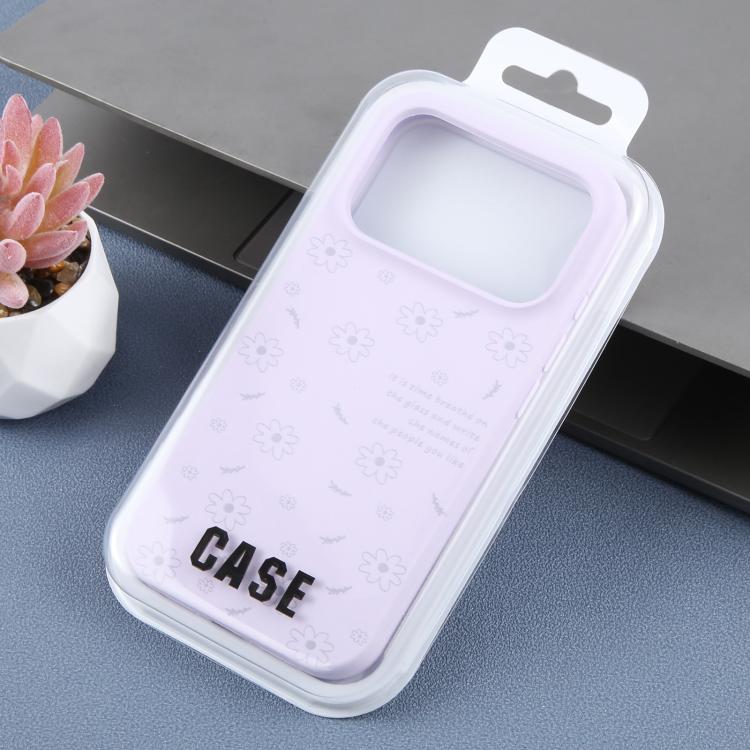 For iPhone 15 Pro Max Large Hole Daisy Floral Printed Liquid Silicone Phone Case