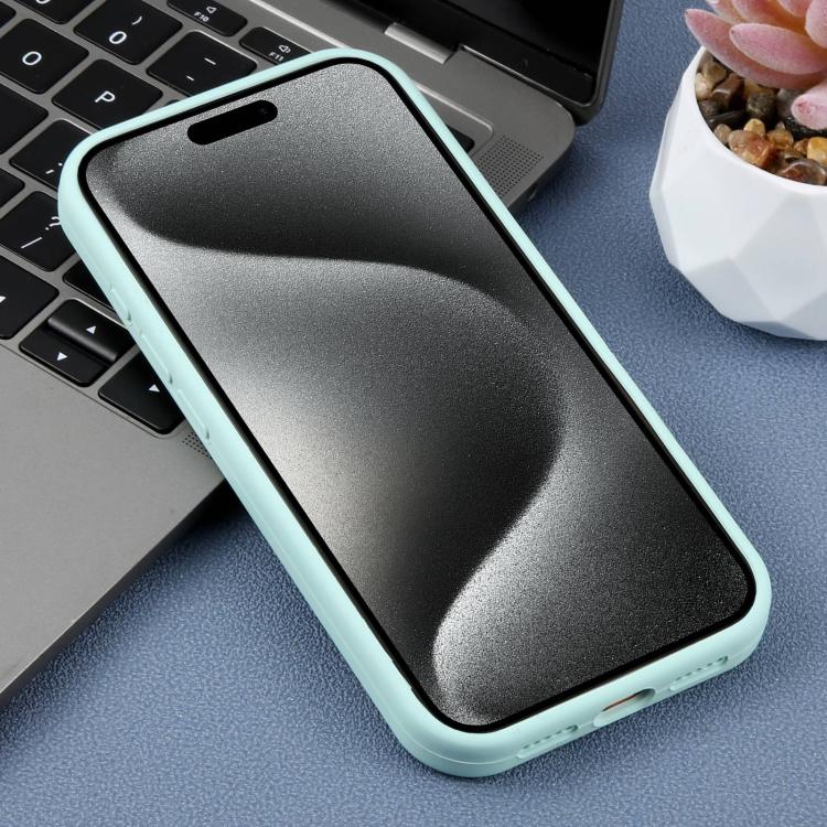 For iPhone 15 Pro Max Large Hole Daisy Floral Printed Liquid Silicone Phone Case