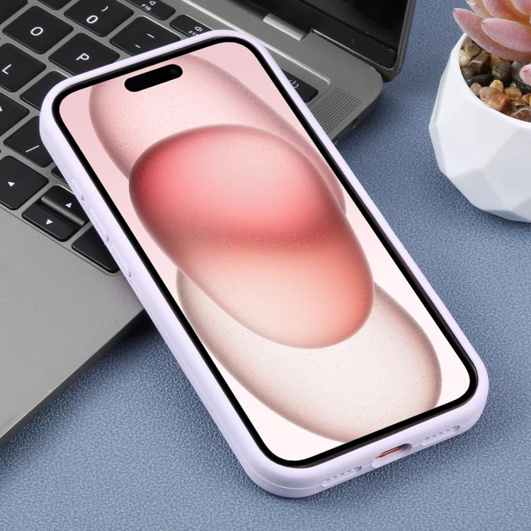 For iPhone 15 Large Hole Daisy Floral Printed Liquid Silicone Phone Case
