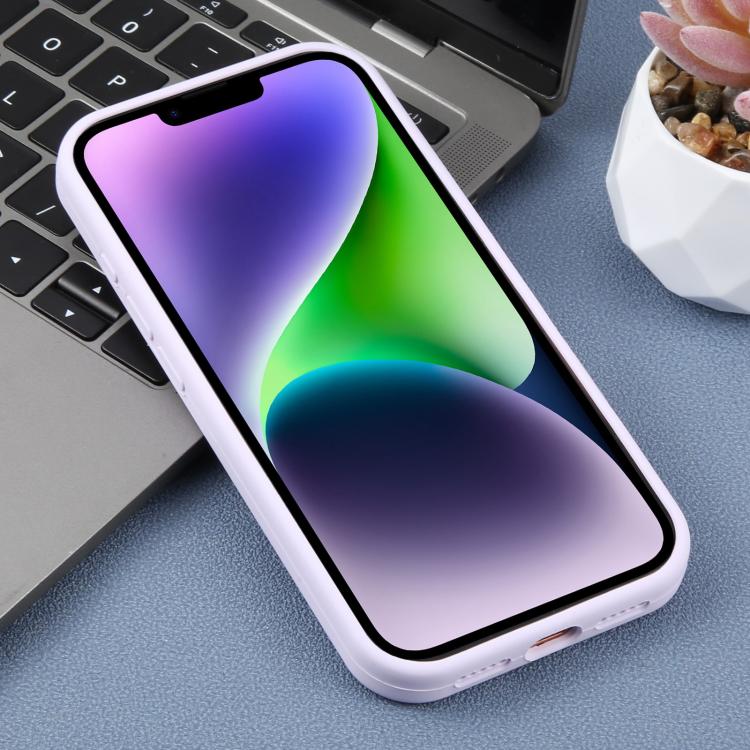 For iPhone 14 Plus Large Hole Daisy Floral Printed Liquid Silicone Phone Case