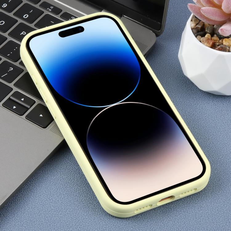 For iPhone 14 Pro Max Large Hole Daisy Floral Printed Liquid Silicone Phone Case