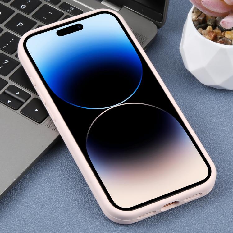 For iPhone 14 Pro Max Large Hole Daisy Floral Printed Liquid Silicone Phone Case