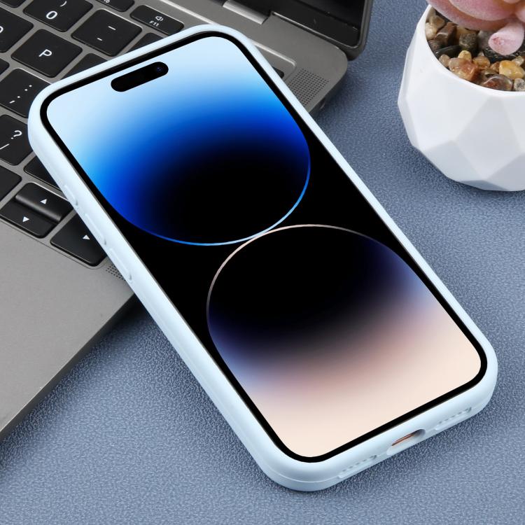 For iPhone 14 Pro Max Large Hole Daisy Floral Printed Liquid Silicone Phone Case