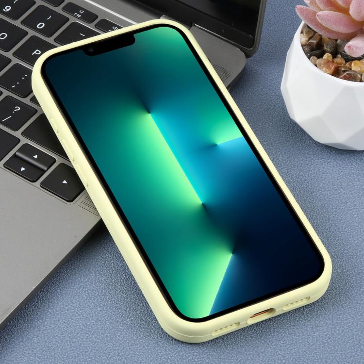 For iPhone 13 Pro Max Large Hole Daisy Floral Printed Liquid Silicone Phone Case