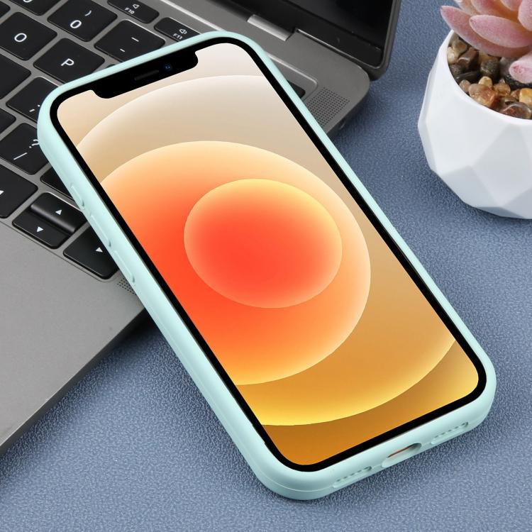For iPhone 12 Large Hole Daisy Floral Printed Liquid Silicone Phone Case