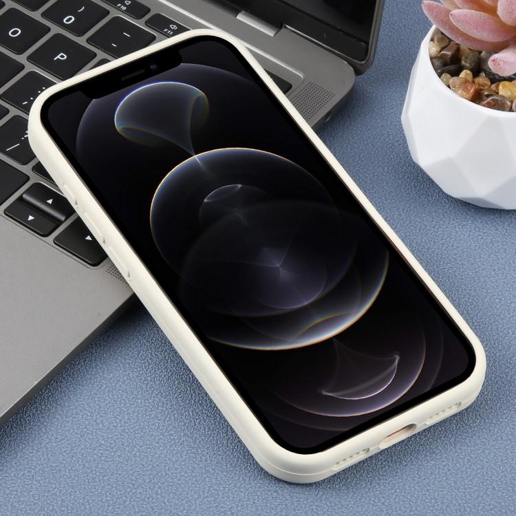 For iPhone 12 Pro Large Hole Daisy Floral Printed Liquid Silicone Phone Case