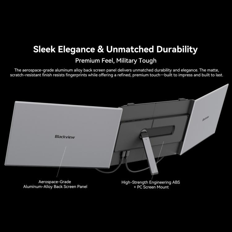 [HK Warehouse] Blackview DCM8 15.3 inch Dual Display Portable Laptop LCD Monitors Screen Extender with Stand - Grey