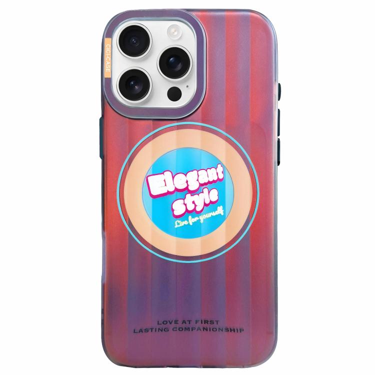 For iPhone 16 Pro Max CICI-CITY CH-66 Aurora Stripe Magnetic Phone Case