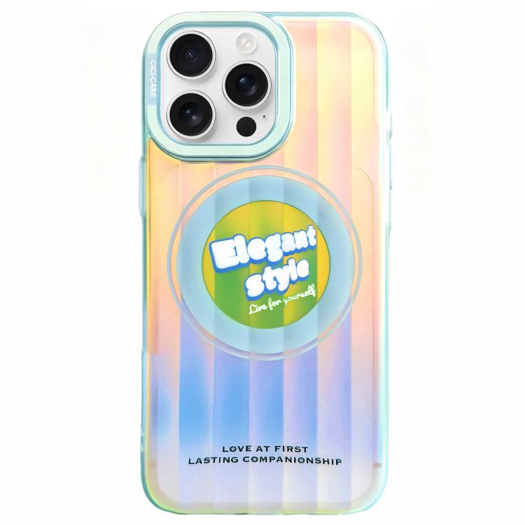 For iPhone 15 Pro CICI-CITY CH-66 Aurora Stripe Magnetic Phone Case