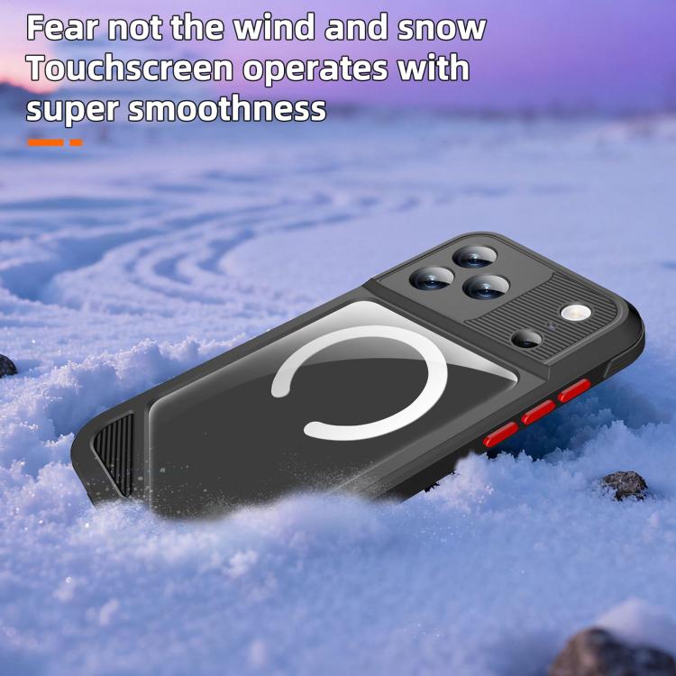 For iPhone Air RedPepper GTM Series IP68 Waterproof Magnetic Diving Phone Case - Black
