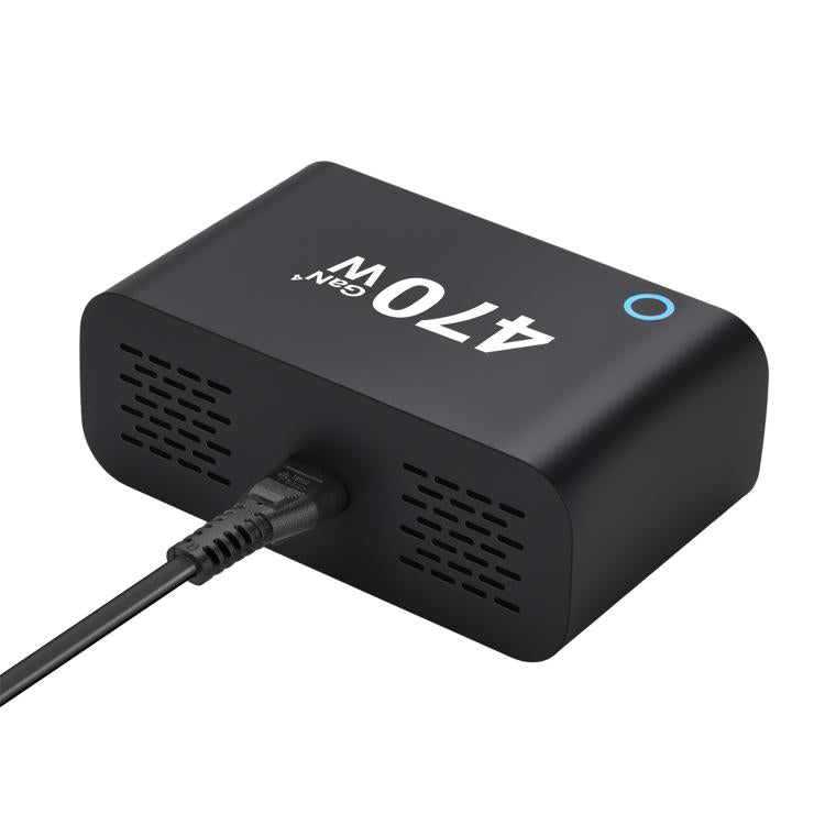 YMX-615-LCD470W 4xType-C and 2xUSB 470W GaN Multi-Function Charger, Plug:US Plug