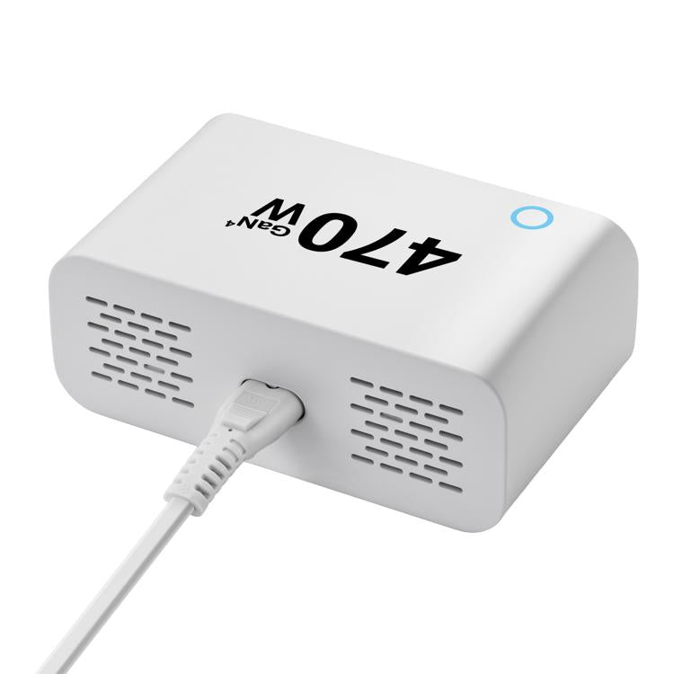 YMX-615-LCD470W 4xType-C and 2xUSB 470W GaN Multi-Function Charger, Plug:US Plug