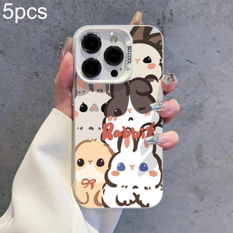 For iPhone 13 Pro Max Cute Rabbit Pattern Shockproof Phone Case