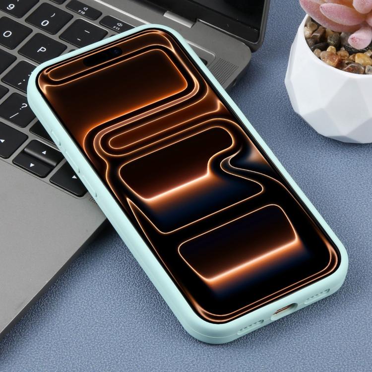For iPhone 17 Pro Large Hole Leopard Print Liquid Silicone Phone Case