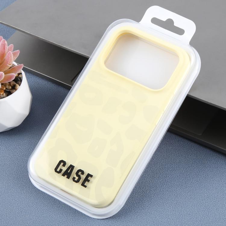 For iPhone 17 Pro Large Hole Leopard Print Liquid Silicone Phone Case