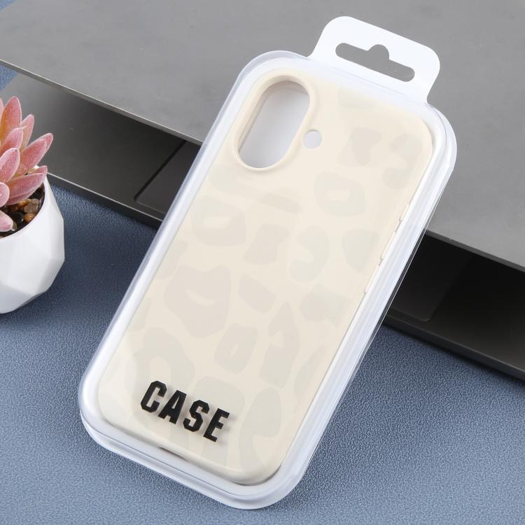 For iPhone 17 Large Hole Leopard Print Liquid Silicone Phone Case