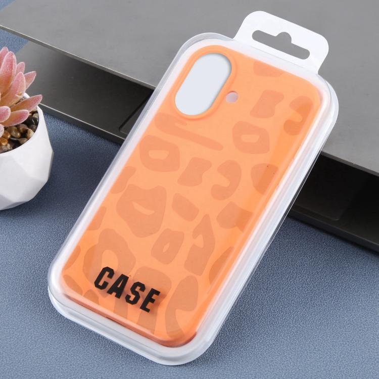 For iPhone 17 Large Hole Leopard Print Liquid Silicone Phone Case