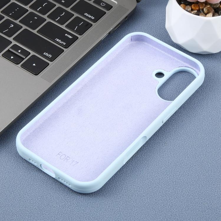 For iPhone 17 Large Hole Leopard Print Liquid Silicone Phone Case