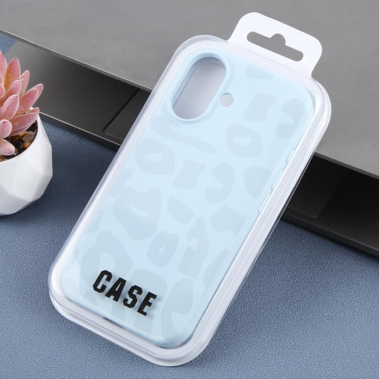 For iPhone 17 Large Hole Leopard Print Liquid Silicone Phone Case