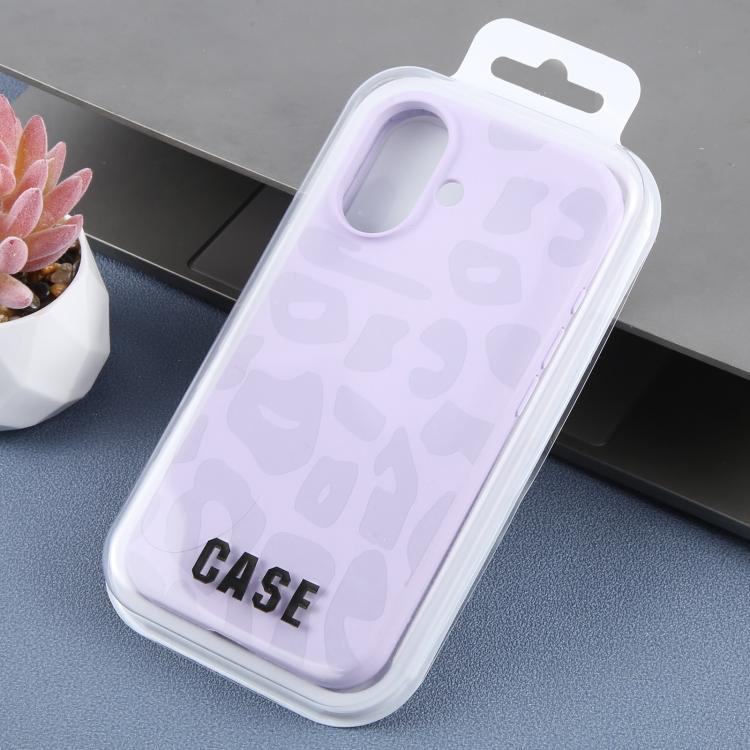 For iPhone 17 Large Hole Leopard Print Liquid Silicone Phone Case