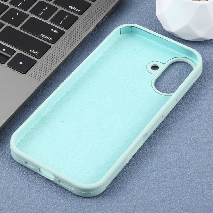 For iPhone 17 Large Hole Leopard Print Liquid Silicone Phone Case