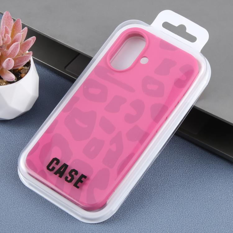 For iPhone 17 Large Hole Leopard Print Liquid Silicone Phone Case