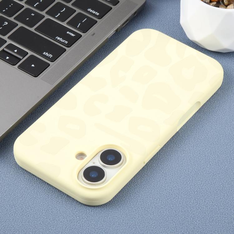 For iPhone 17 Large Hole Leopard Print Liquid Silicone Phone Case