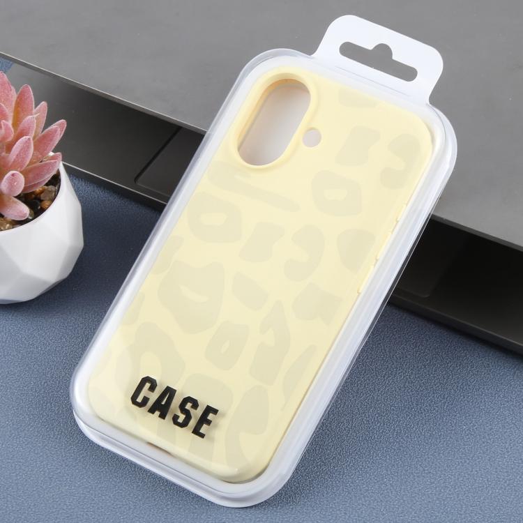For iPhone 17 Large Hole Leopard Print Liquid Silicone Phone Case
