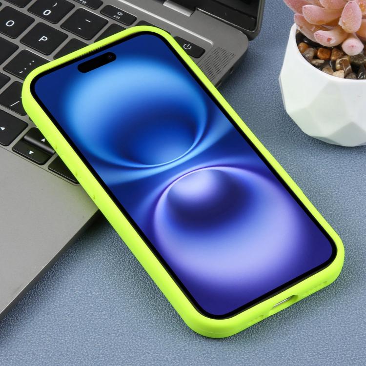 For iPhone 16 Large Hole Leopard Print Liquid Silicone Phone Case