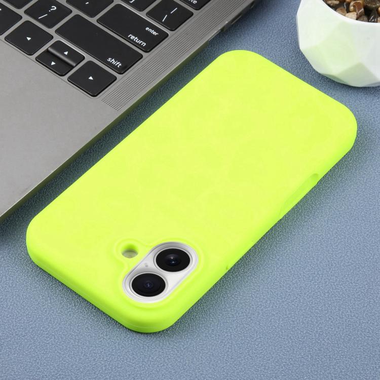 For iPhone 16 Large Hole Leopard Print Liquid Silicone Phone Case
