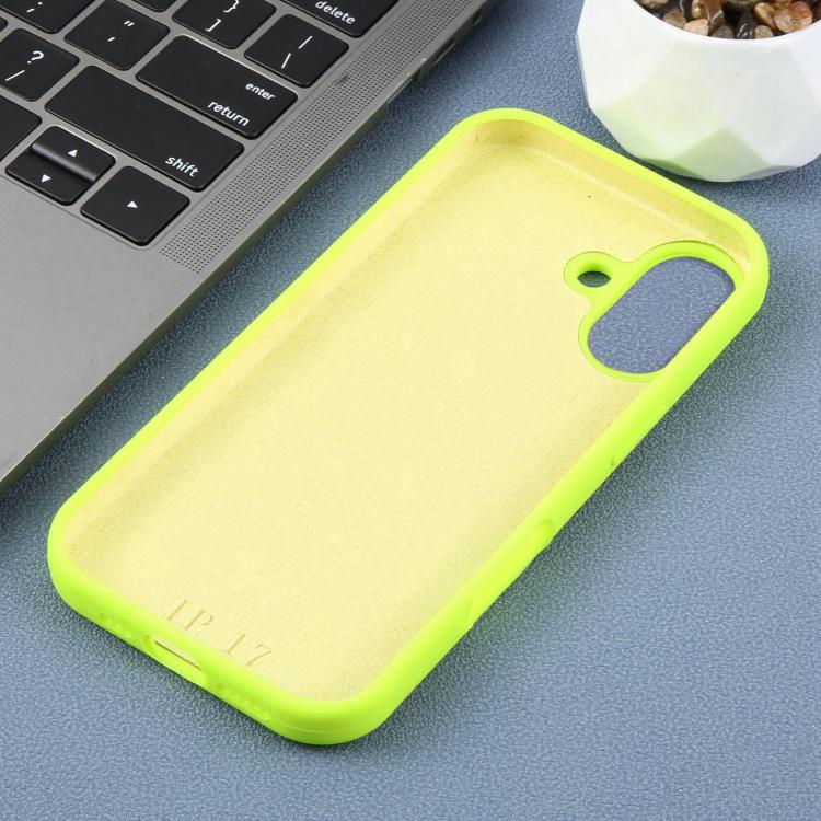 For iPhone 16 Large Hole Leopard Print Liquid Silicone Phone Case