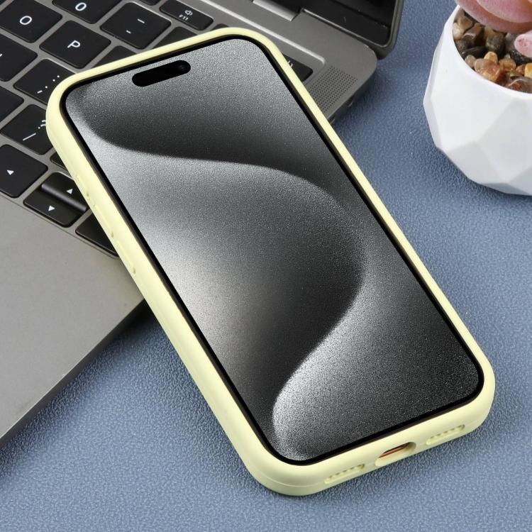 For iPhone 15 Pro Max Large Hole Leopard Print Liquid Silicone Phone Case