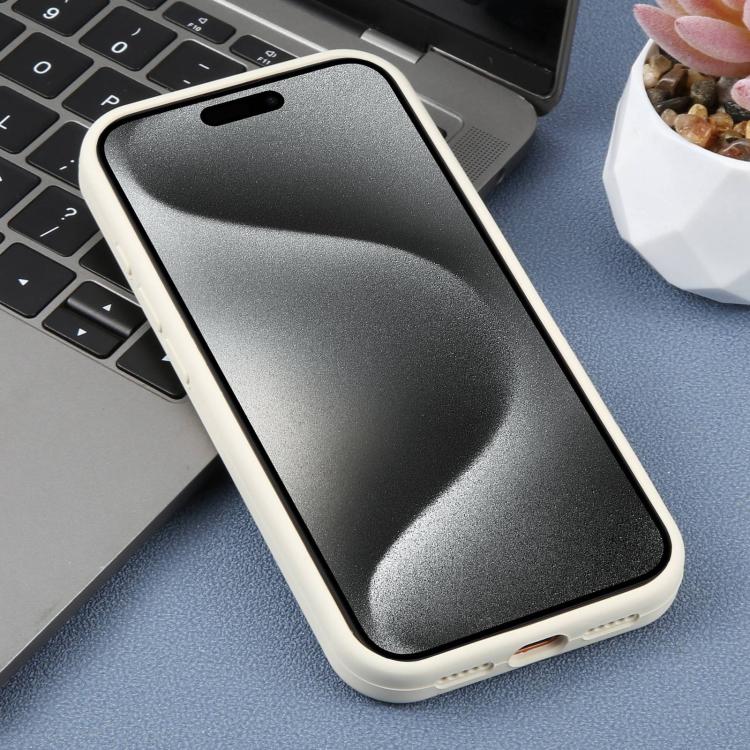 For iPhone 15 Pro Large Hole Leopard Print Liquid Silicone Phone Case