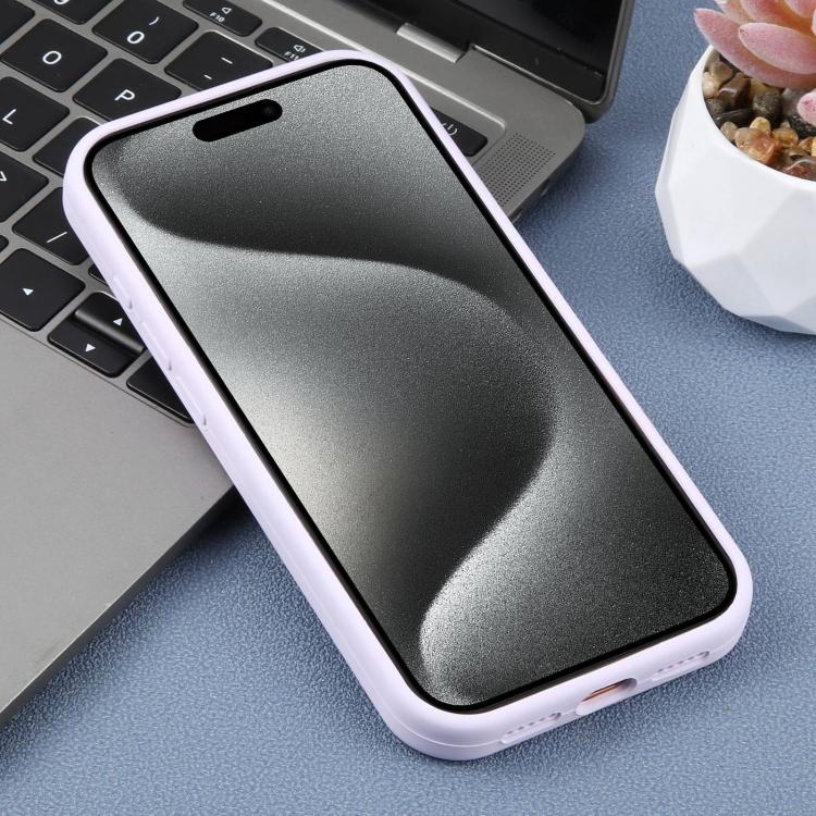 For iPhone 15 Pro Large Hole Leopard Print Liquid Silicone Phone Case