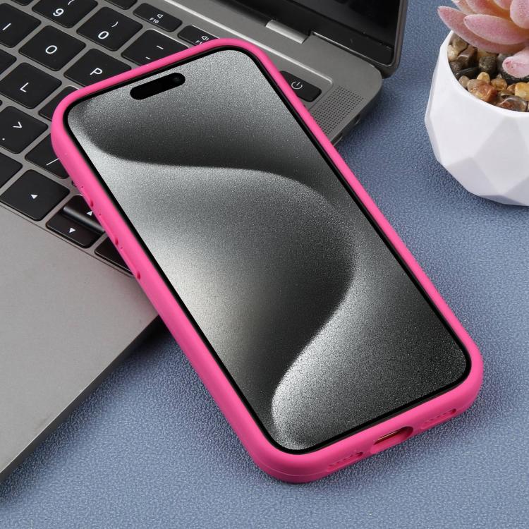 For iPhone 15 Pro Large Hole Leopard Print Liquid Silicone Phone Case