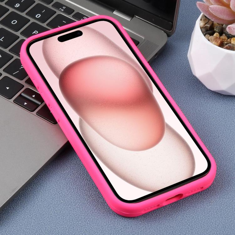 For iPhone 15 Plus Large Hole Leopard Print Liquid Silicone Phone Case