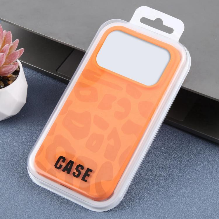 For iPhone 15 Plus Large Hole Leopard Print Liquid Silicone Phone Case