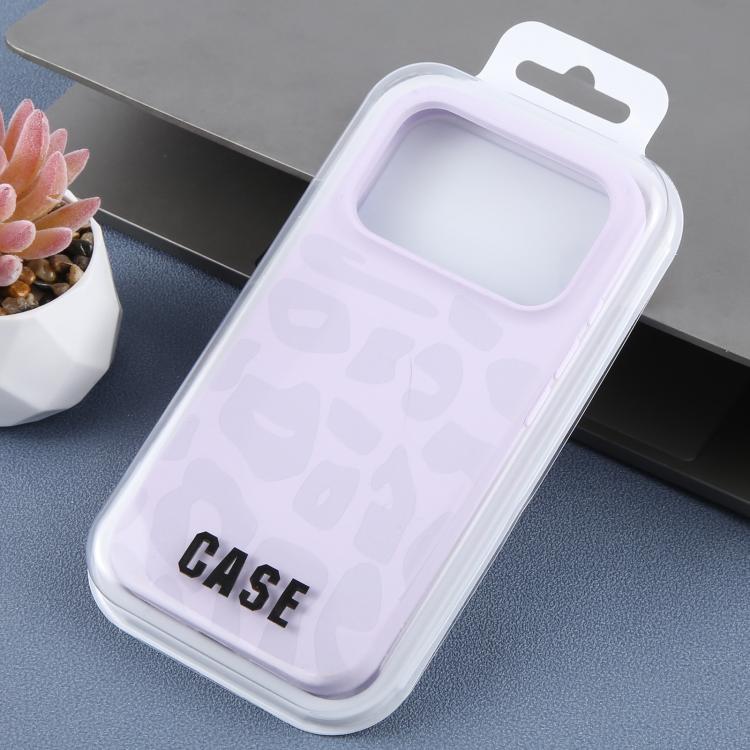 For iPhone 15 Plus Large Hole Leopard Print Liquid Silicone Phone Case