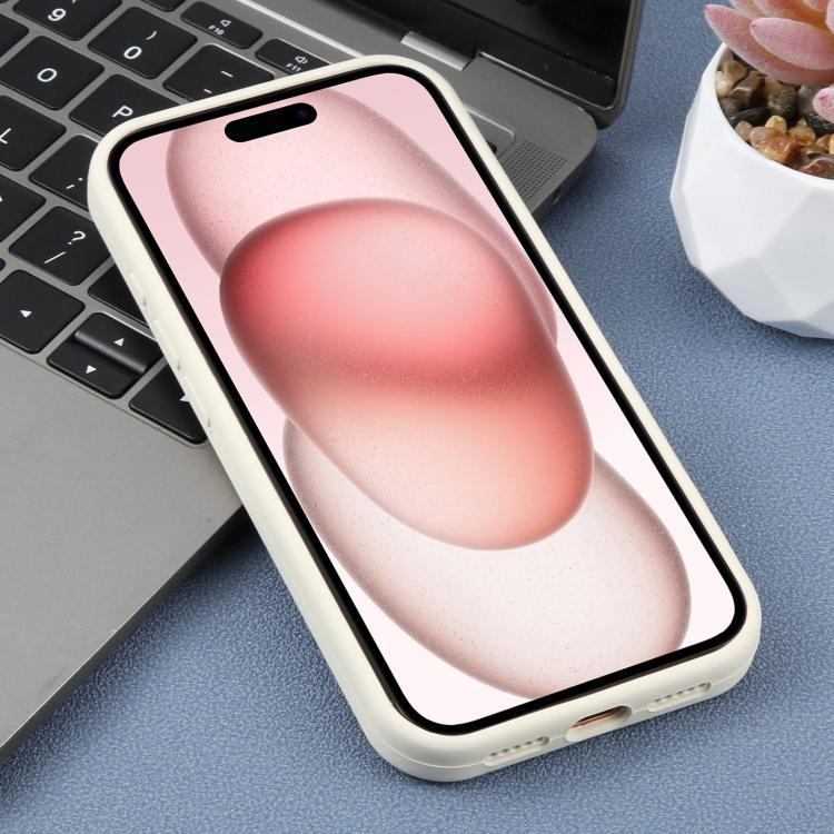 For iPhone 15 Large Hole Leopard Print Liquid Silicone Phone Case