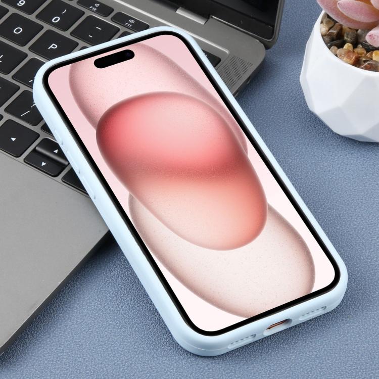 For iPhone 15 Large Hole Leopard Print Liquid Silicone Phone Case