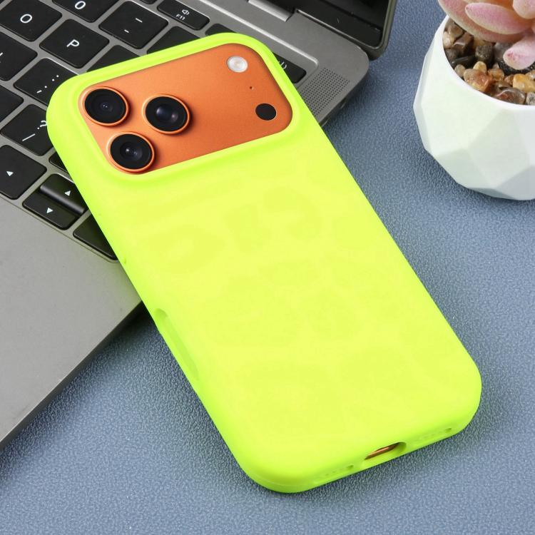 For iPhone 14 Large Hole Leopard Print Liquid Silicone Phone Case