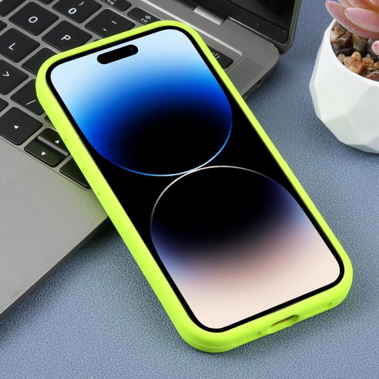 For iPhone 14 Pro Max Large Hole Leopard Print Liquid Silicone Phone Case