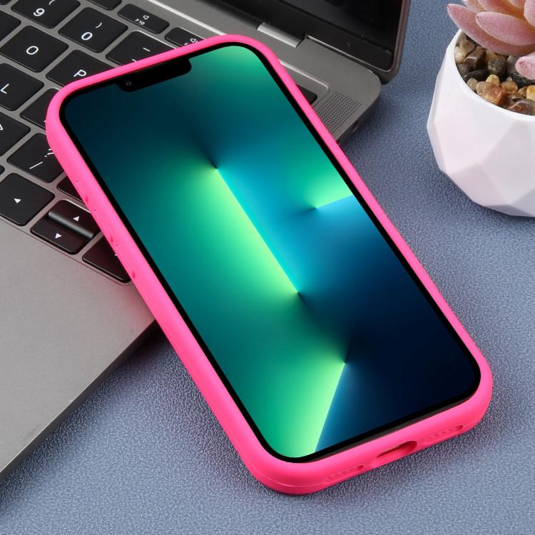 For iPhone 13 Pro Max Large Hole Leopard Print Liquid Silicone Phone Case