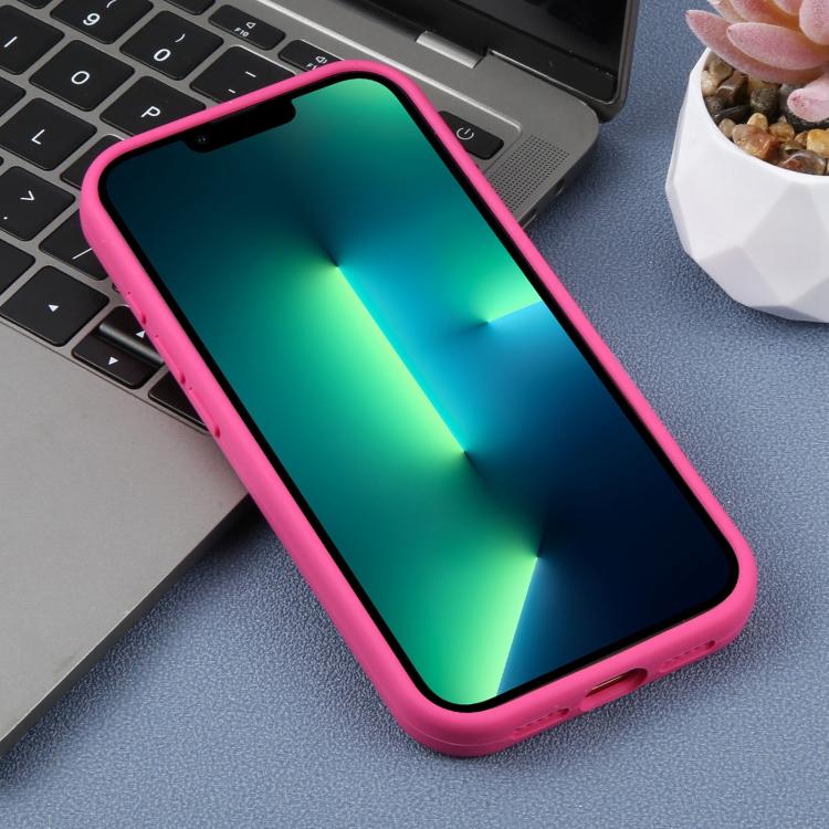 For iPhone 13 Pro Max Large Hole Leopard Print Liquid Silicone Phone Case