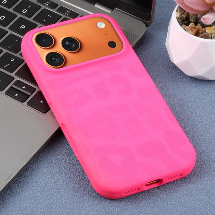 For iPhone 12 Large Hole Leopard Print Liquid Silicone Phone Case