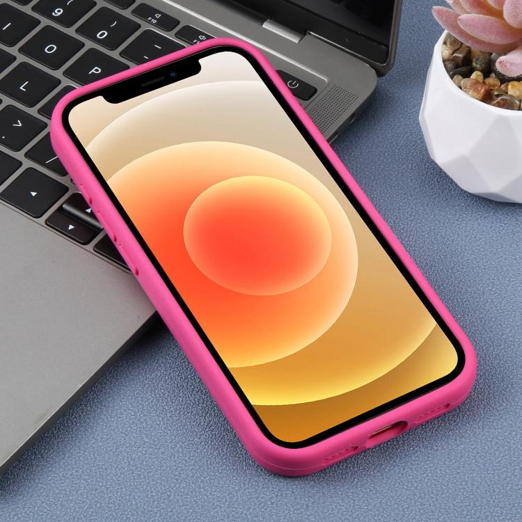 For iPhone 12 Large Hole Leopard Print Liquid Silicone Phone Case