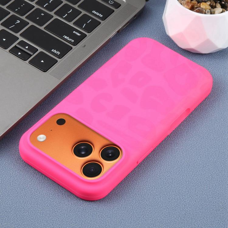 For iPhone 12 Pro Max Large Hole Leopard Print Liquid Silicone Phone Case